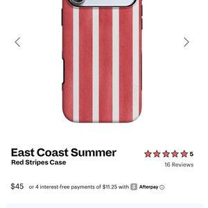 Casetify Red and White Vertical Stripe Phone Case